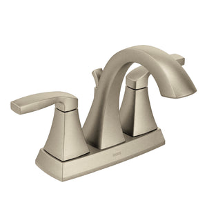 Voss 6.13' 1.2 gpm 2 Lever Handle Three Hole Deck Mount Bathroom Faucet in Brushed Nickel