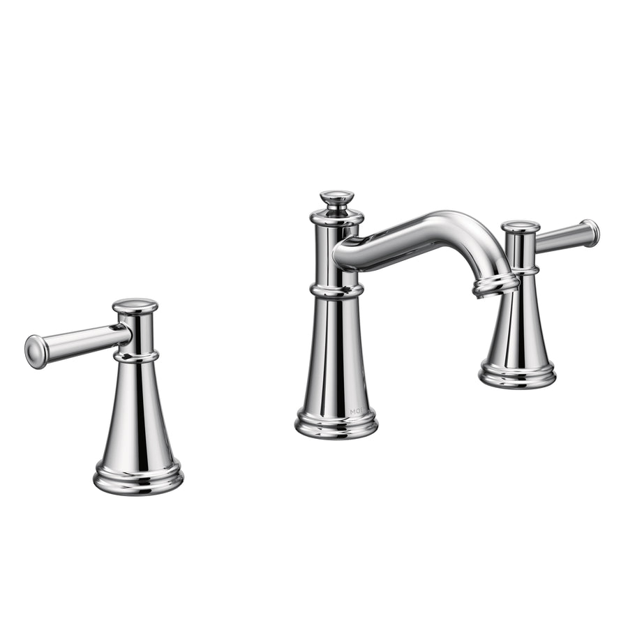 Belfield 6.19' 1.2 gpm 2 Lever Handle Three Hole Deck Mount Bathroom Faucet Trim in Chrome