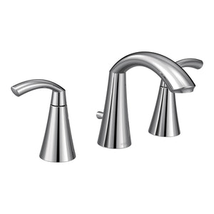 Glyde 5.75' 1.2 gpm 2 Lever Handle Three Hole Deck Mount Bathroom Faucet Trim in Chrome