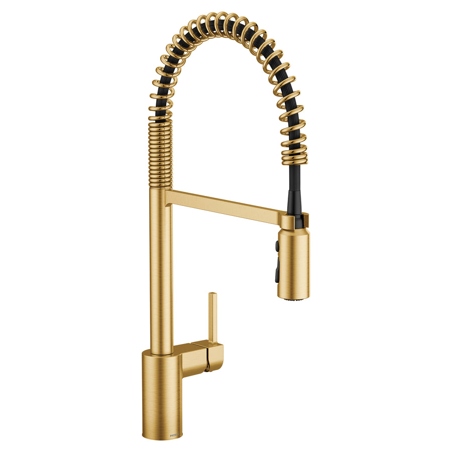 Align 21.75' 1.5 gpm 1 Lever Handle One or Three Hole Pull Down Kitchen Faucet in Brushed Gold