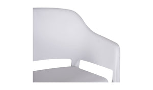 Moe's Home Faro Dining Chair in White (30.5' x 21.5' x 21.5') - QX-1011-18