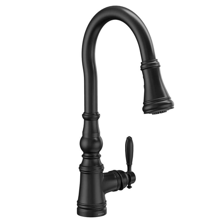 Weymouth 16.73' 1.5 gpm 1 Lever Handle One Hole Kitchen Faucet in Matte Black