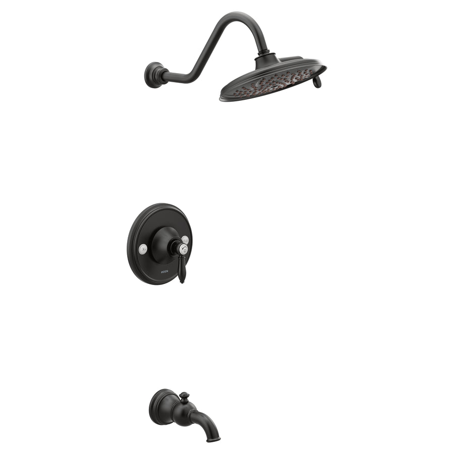 Weymouth 7' 1.75 gpm 1 Handle Eco-Performance Tub & Shower Faucet Trim in Matte Black