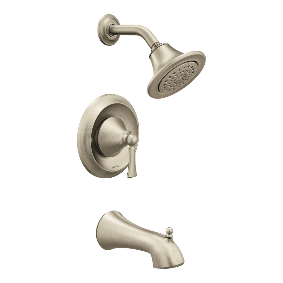 Wynford 7' 2.5 gpm 1 Handle Tub & Shower Faucet Trim in Brushed Nickel