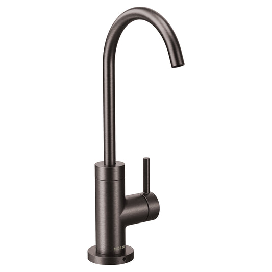 Sip 11" 1.5 gpm 1 Lever Handle One Hole Deck Mount Modern Beverage Faucet in Black Stainless
