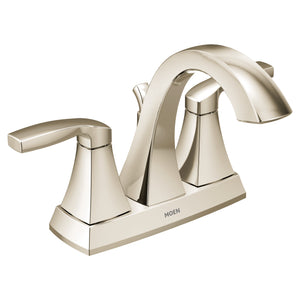 Voss 6.13' 1.2 gpm 2 Lever Handle Three Hole Deck Mount Bathroom faucet in Polished Nickel