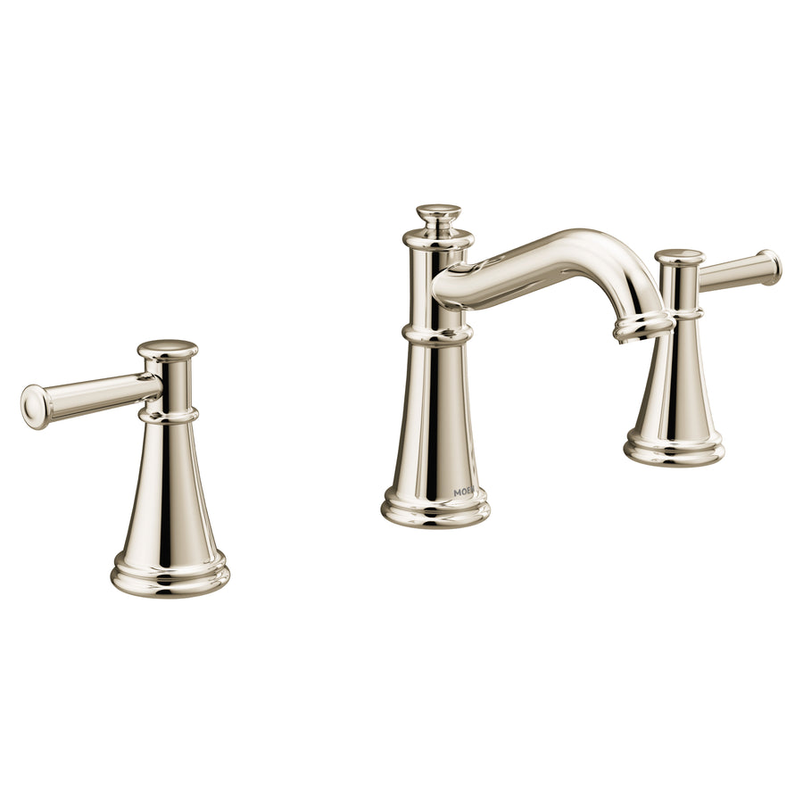 Belfield 6.19' 1.2 gpm 2 Lever Handle Three Hole Deck Mount Bathroom Faucet Trim in Polished Nickel