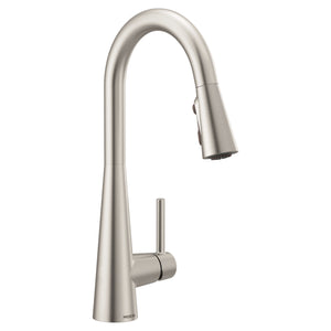 Sleek 15.56' 1.5 gpm 1 Lever Handle One or Three Hole Deck Mount Four Function Kitchen Faucet in Spot Resist Stainless