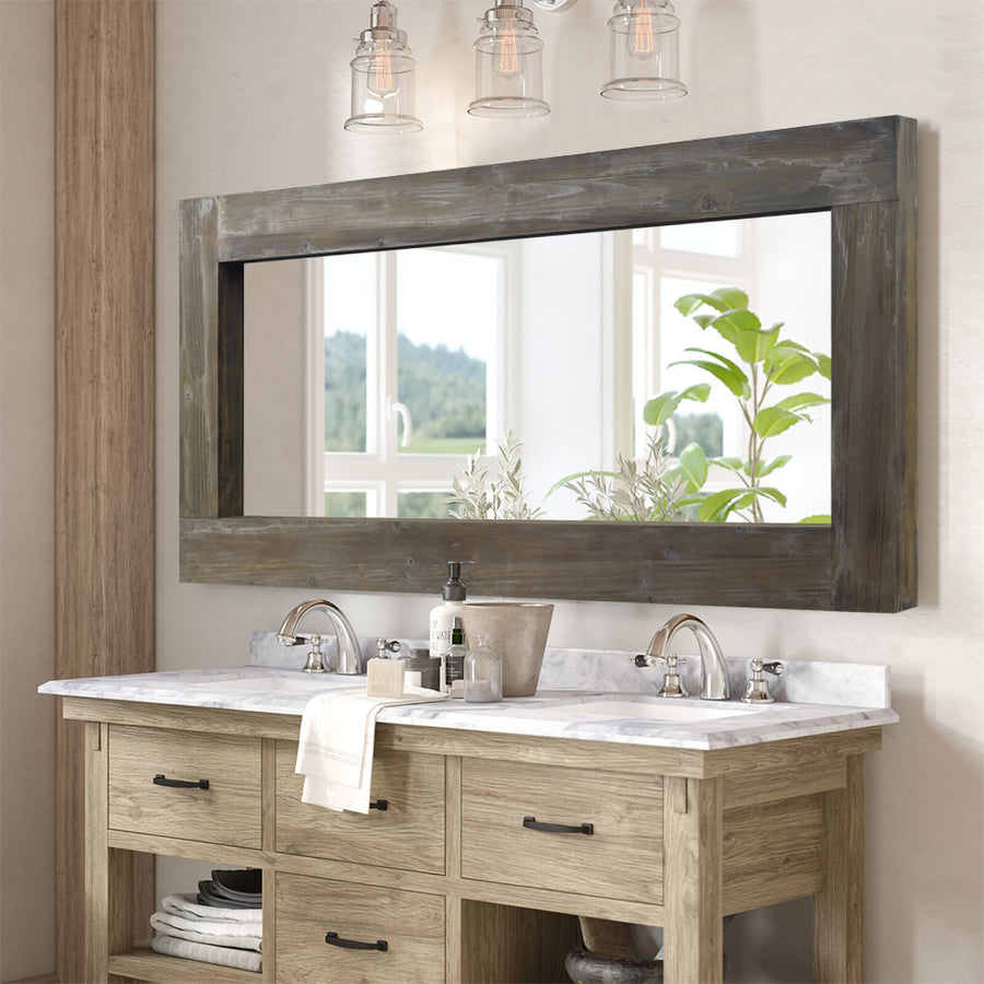 57-in H x 24-in W Wood Framed Full Length Mirror