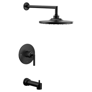 Arris 6.5' 1.75 gpm 1 Handle 3-Series Tub & Shower Faucet in Matte Black