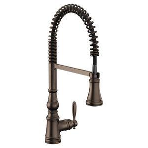 Weymouth 21.75' 1.5 gpm 1 Lever Handle One Hole Deck Mount Kitchen Faucet in Oil Rubbed Bronze