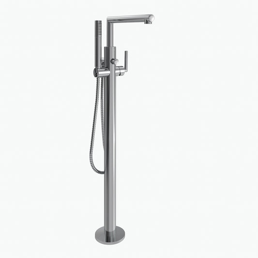 Arris 39.5" 1.75 gpm 1 Lever Handle One Hole Floor Mount Floor mount tub-filler in Chrome