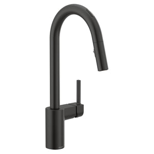 Align 15.63' 1.5 gpm 1 Lever Handle One or Three Hole Deck Mount Smart Kitchen Faucet in Matte Black