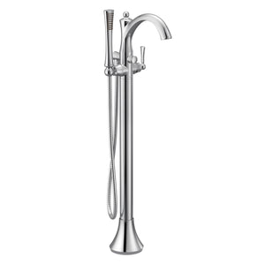 Wynford 40.25' 1.75 gpm 1 Lever Handle One Hole Floor Mount Floor Mount Tub Filler Faucet in Chrome