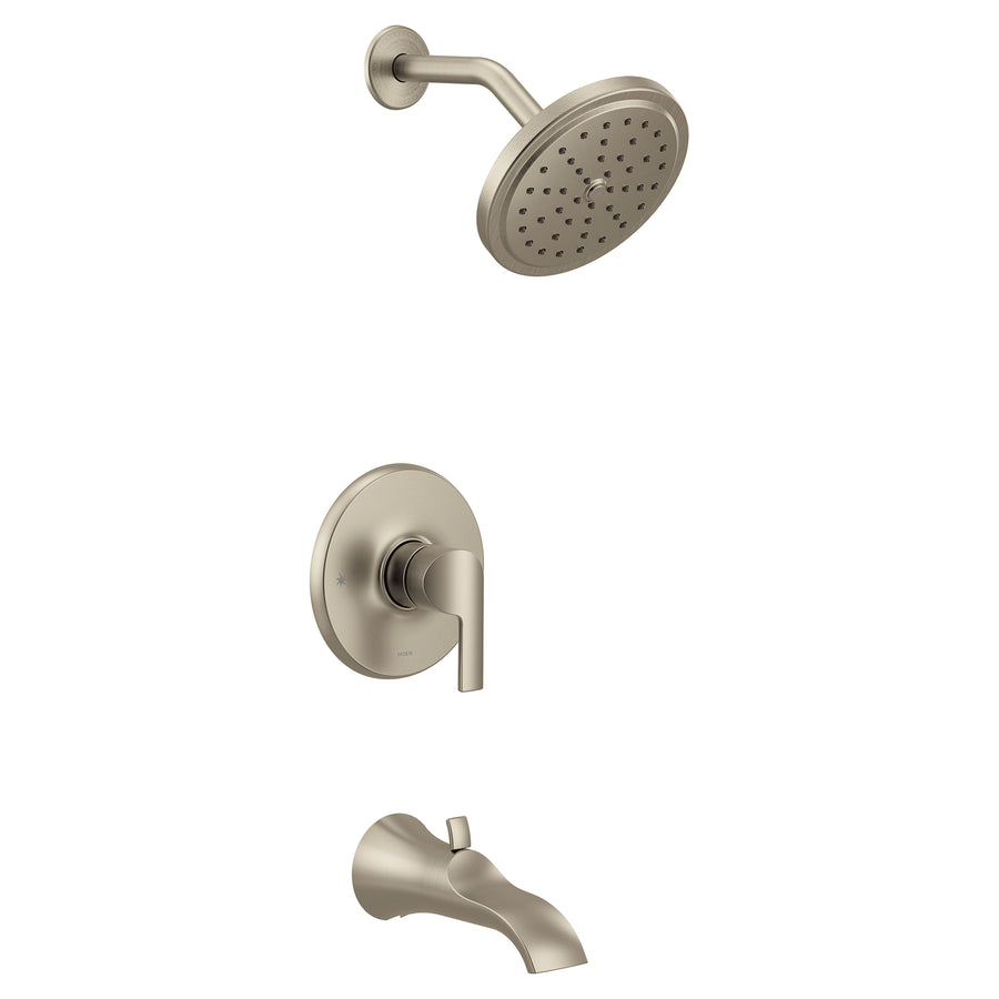 Doux 6.5' 1.75 gpm 1 Handle 3-Series Tub & Shower Faucet in Brushed Nickel