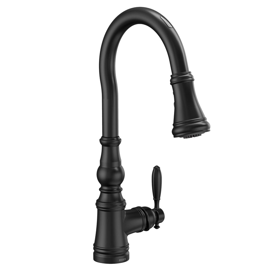 Weymouth 16.73' 1.5 gpm 1 Lever Handle One Hole Smart Kitchen Faucet in Matte Black