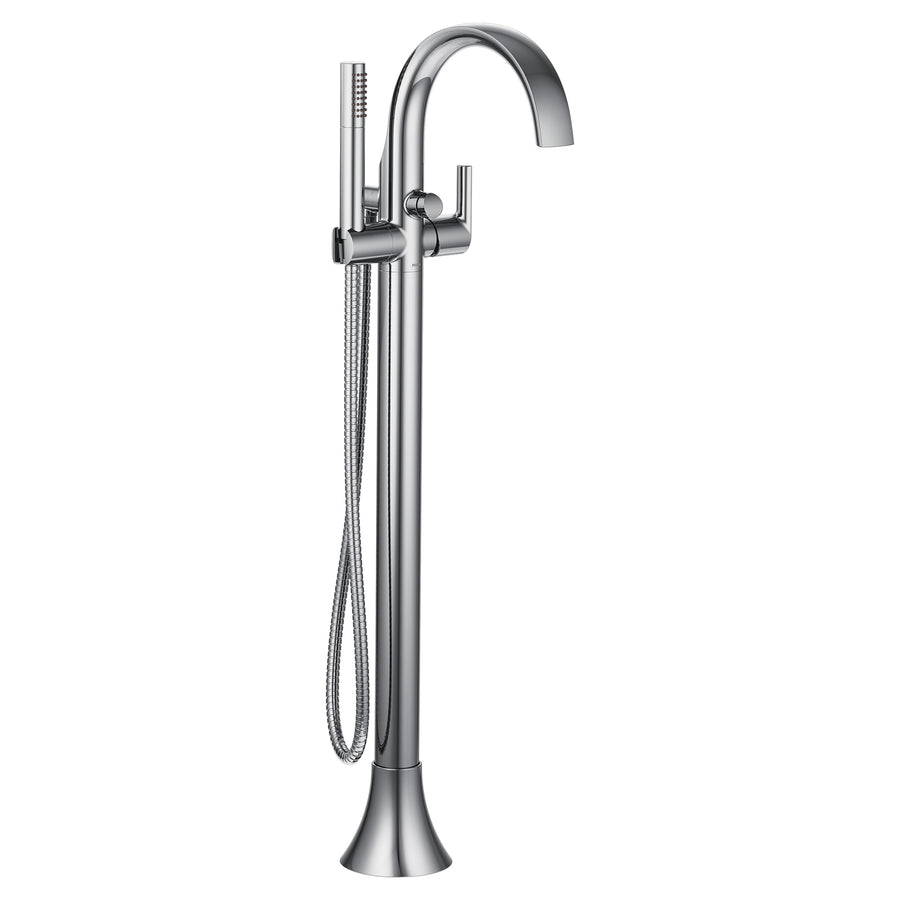 Doux 38.25' 1.75 gpm 1 Lever Handle One Hole Floor Mount Tub-Filler in Chrome