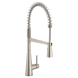 Sleek 23.25' 1.5 gpm 1 Lever Handle One or Three Hole Deck Mount Kitchen Faucet in Spot Resist Stainless