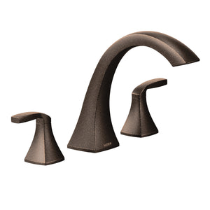 Voss 8.5' 2 Handle Three Hole Deck Mount Roman Tub Faucet Trim in Oil Rubbed Bronze
