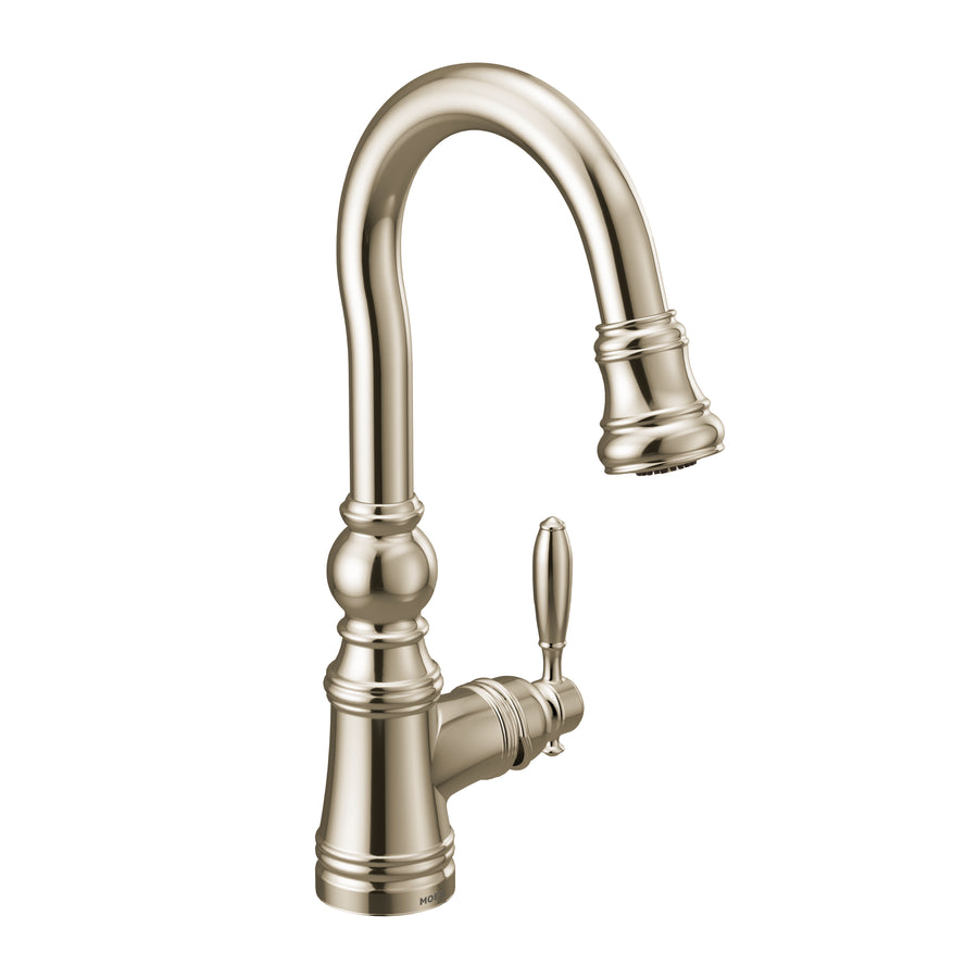 Weymouth 14.66' 1.5 gpm 1 Lever Handle One Hole Bar Faucet in Polished Nickel