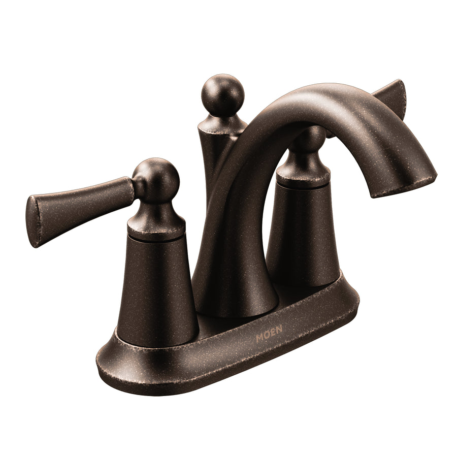 Wynford 5.75' 1.2 gpm 2 Lever Handle One or Three Hole Deck Mount Bathroom Faucet in Oil Rubbed Bronze