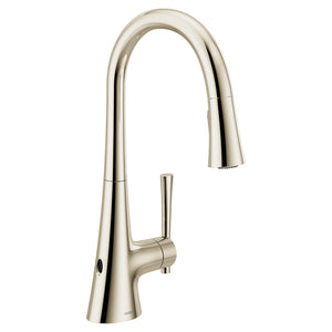 Kurv 16.38' 1.5 gpm 1 Handle One or Three Hole MotionSense Kitchen Faucet in Polished Nickel