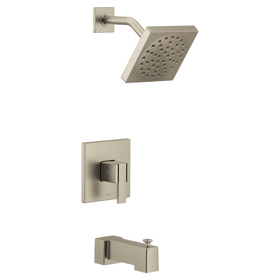 90 Degree 6' 2.5 gpm 1 Handle Single-Handle Tub & Shower Trim in Brushed Nickel