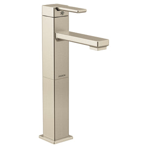 90 Degree 11.69' 1.2 gpm 1 Handle One or Three Hole Vessel Bathroom Faucet and Drain Assembly in Brushed Nickel