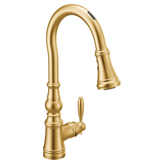 Weymouth 16.73" 1.5 gpm 1 Lever Handle One Hole Smart Kitchen Faucet in Brushed Gold