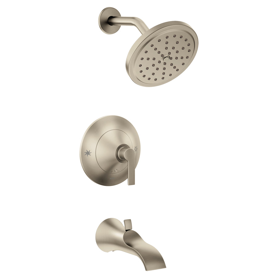 Doux 4.5' 1.75 gpm 1 Handle Posi-Temp Tub & Shower Trim in Brushed Nickel