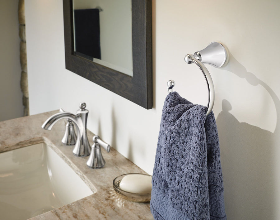 Wynford 6.63' 1.2 gpm 2 Lever Handle Three Hole Deck Mount Bathroom Faucet Trim in Chrome
