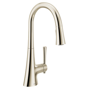 Kurv 16.38' 1.5 gpm 1 Handle One or Three Hole Kitchen Faucet in Polished Nickel