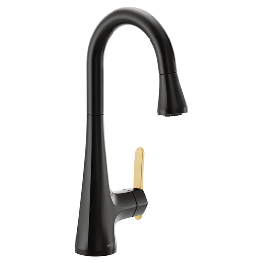 Sinema 15" 1.5 gpm 1 Lever Handle One Hole Deck Mount Bar Faucet in Matte Black