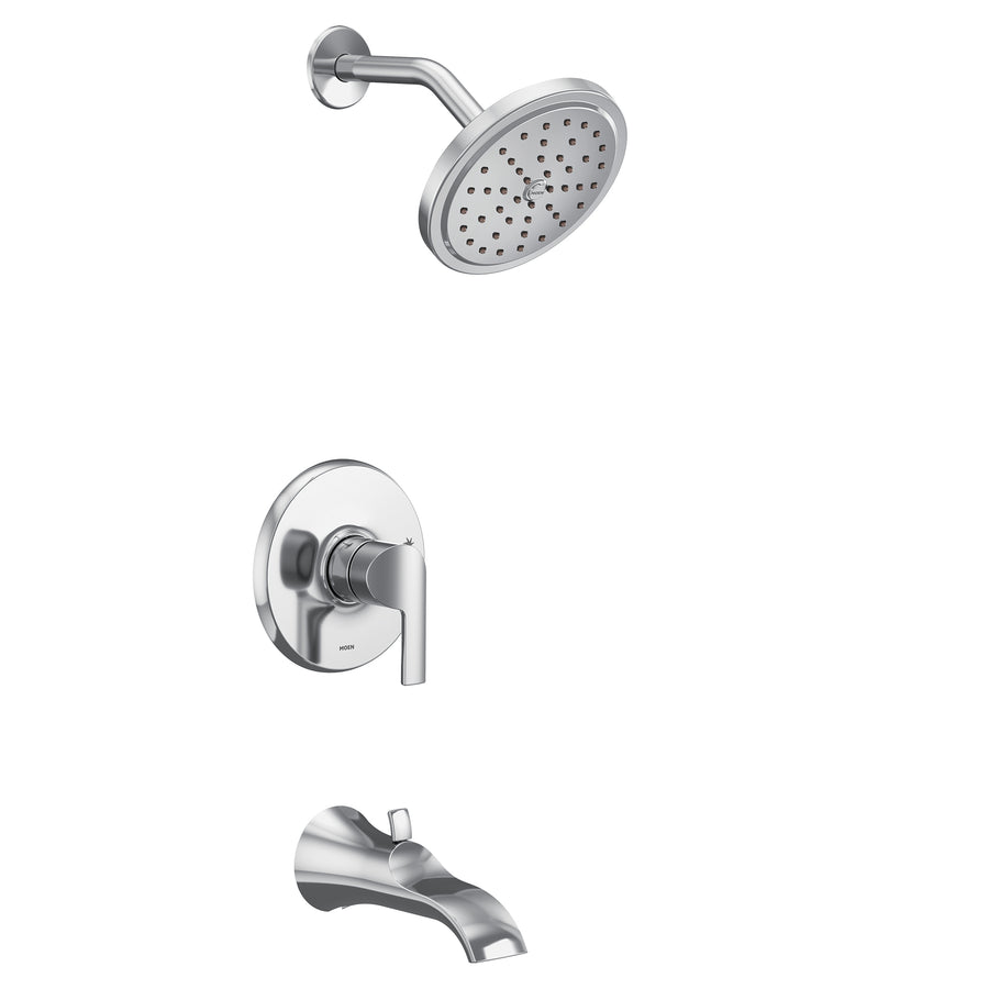 Doux 6.5' 1.75 gpm 1 Handle 2-Series Tub & Shower Faucet in Chrome
