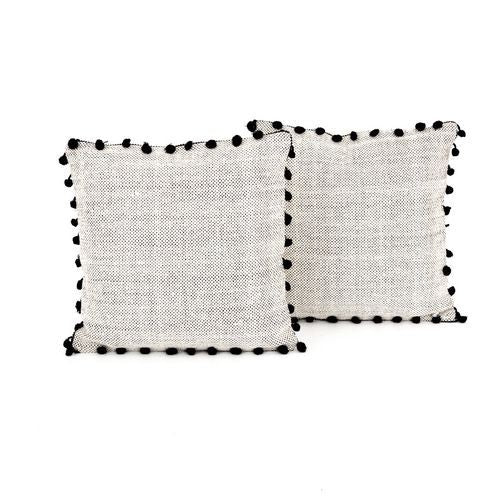 decor pillow with tassles
