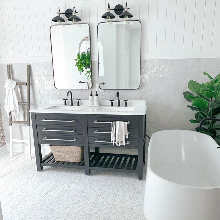 modern farmhouse bathroom remodel