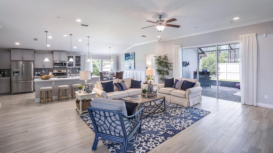 rug in dining area for open concept kitchen