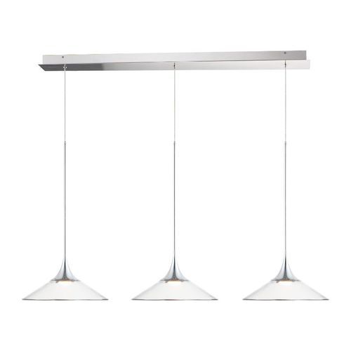 linear pendant in polished chrome