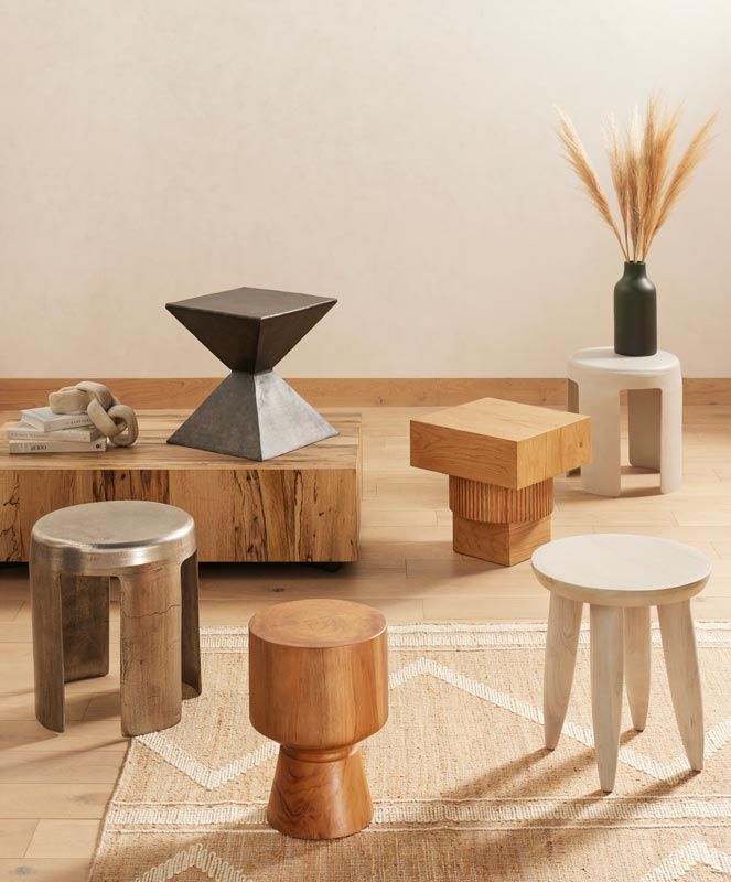 Statement geometric end tables