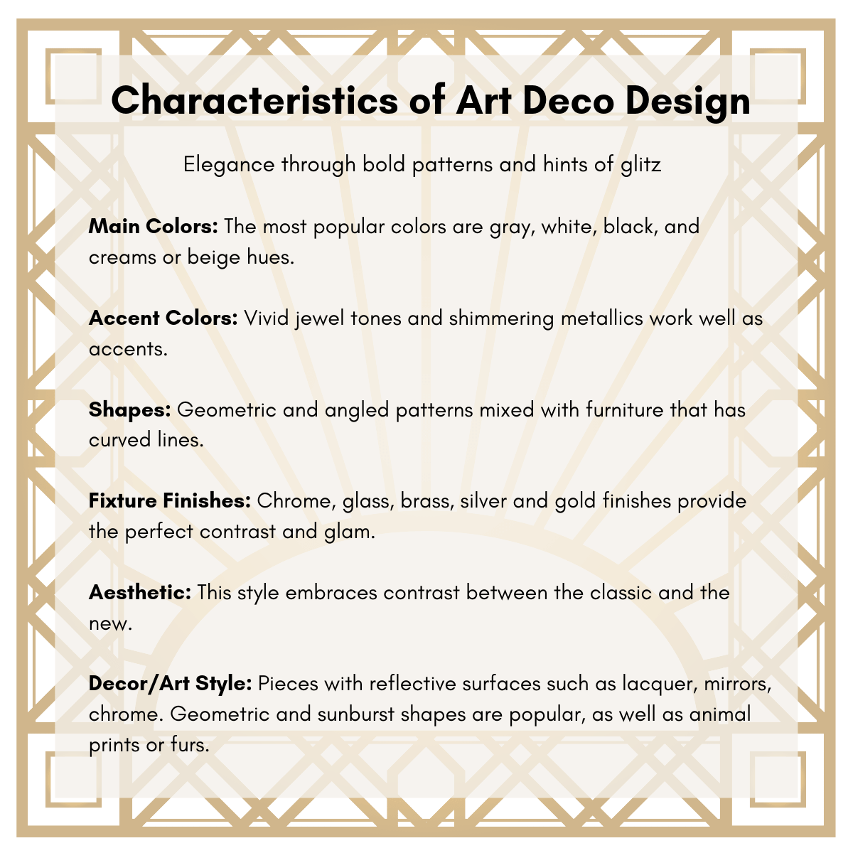 The founding principles of Art Deco