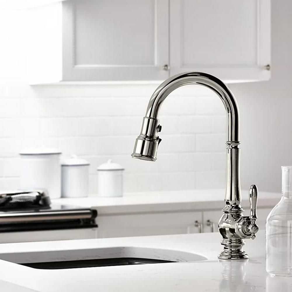 Kohler artifacts pull down faucet in polished chrome