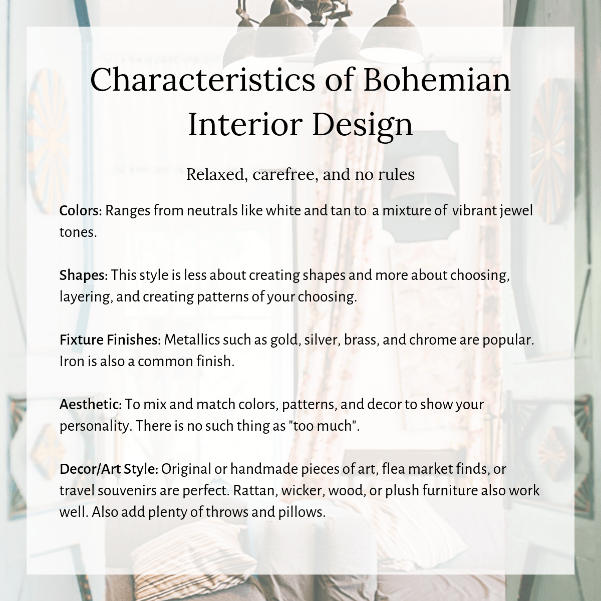 Characteristics of Bohemian Interior Design