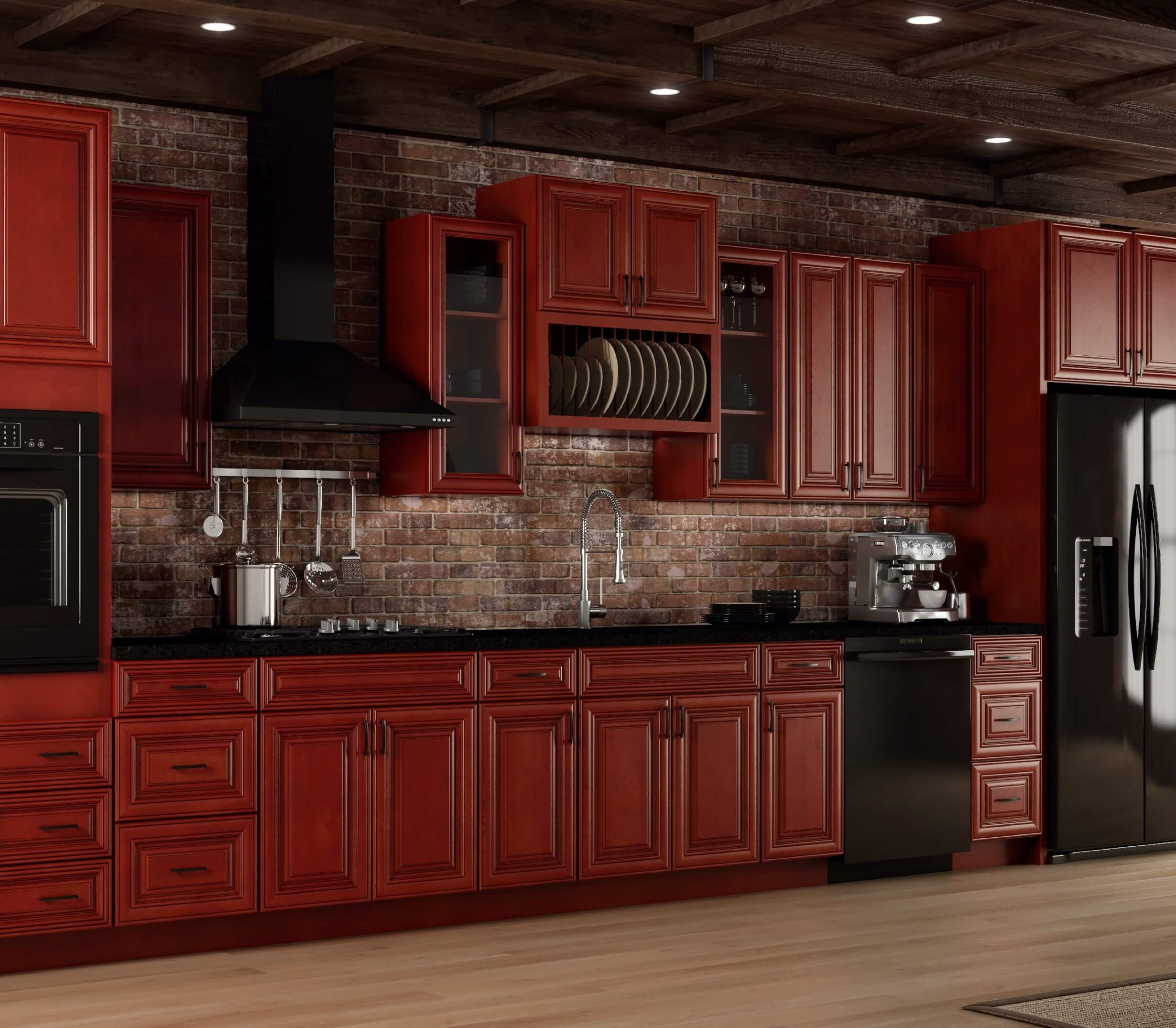 sturdy, high quality installed wood RTA cabinets