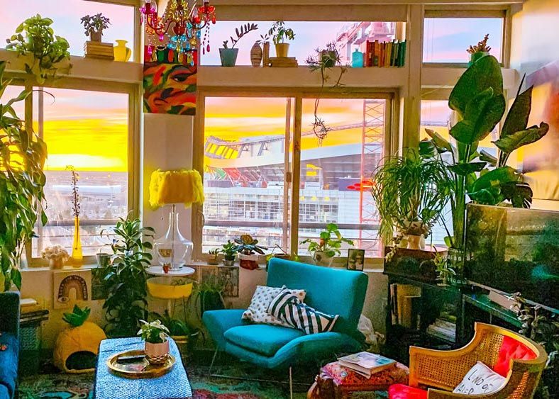 colorful maximalist room