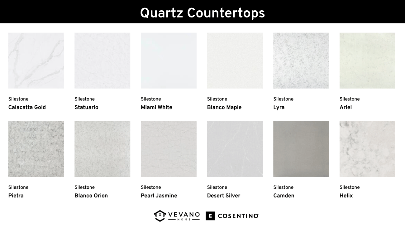 types of quartz countertop colors