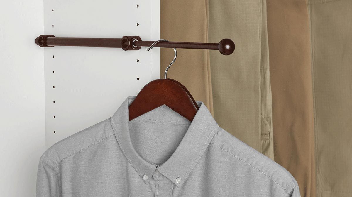 valet rod for better guest bedroom closet organization