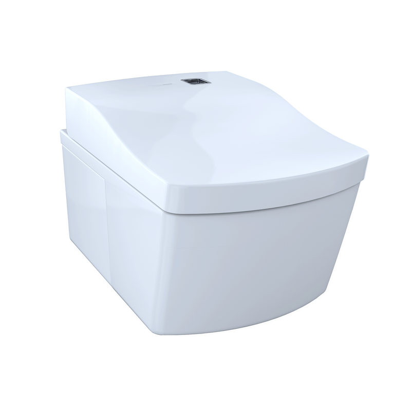  Toto  Neorest Square 0.9 gpf & 1.28 gpf Dual-Flush Wall-Hung Toilet with Washlet in Cotton White