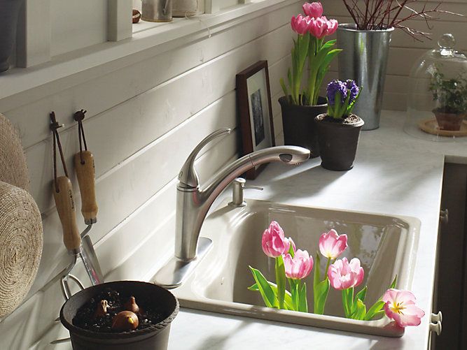 utility sink used for gardening