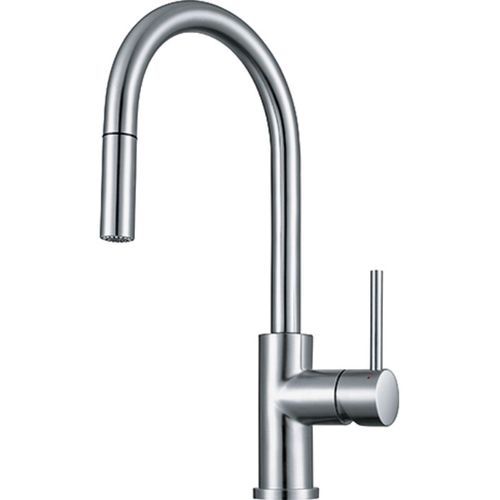 franke pull down kitchen faucet in polished chrome